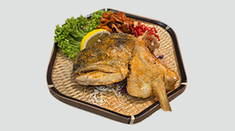 Deep Fried Salmon Fish Head